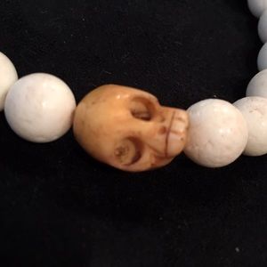 King Baby Studio Jewelry - King Baby White Coral skull Bracelet.925 8mm King Baby Studio Jewelry - King Baby White Coral skull Bracelet.925 8mm
